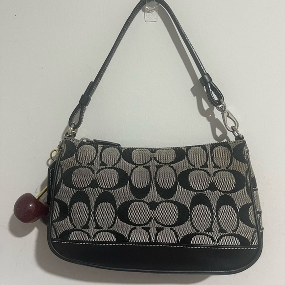 Coach Black and Grey y2k Demi Pochette Canvas Leather No. 6094 - Picture 5 of 5